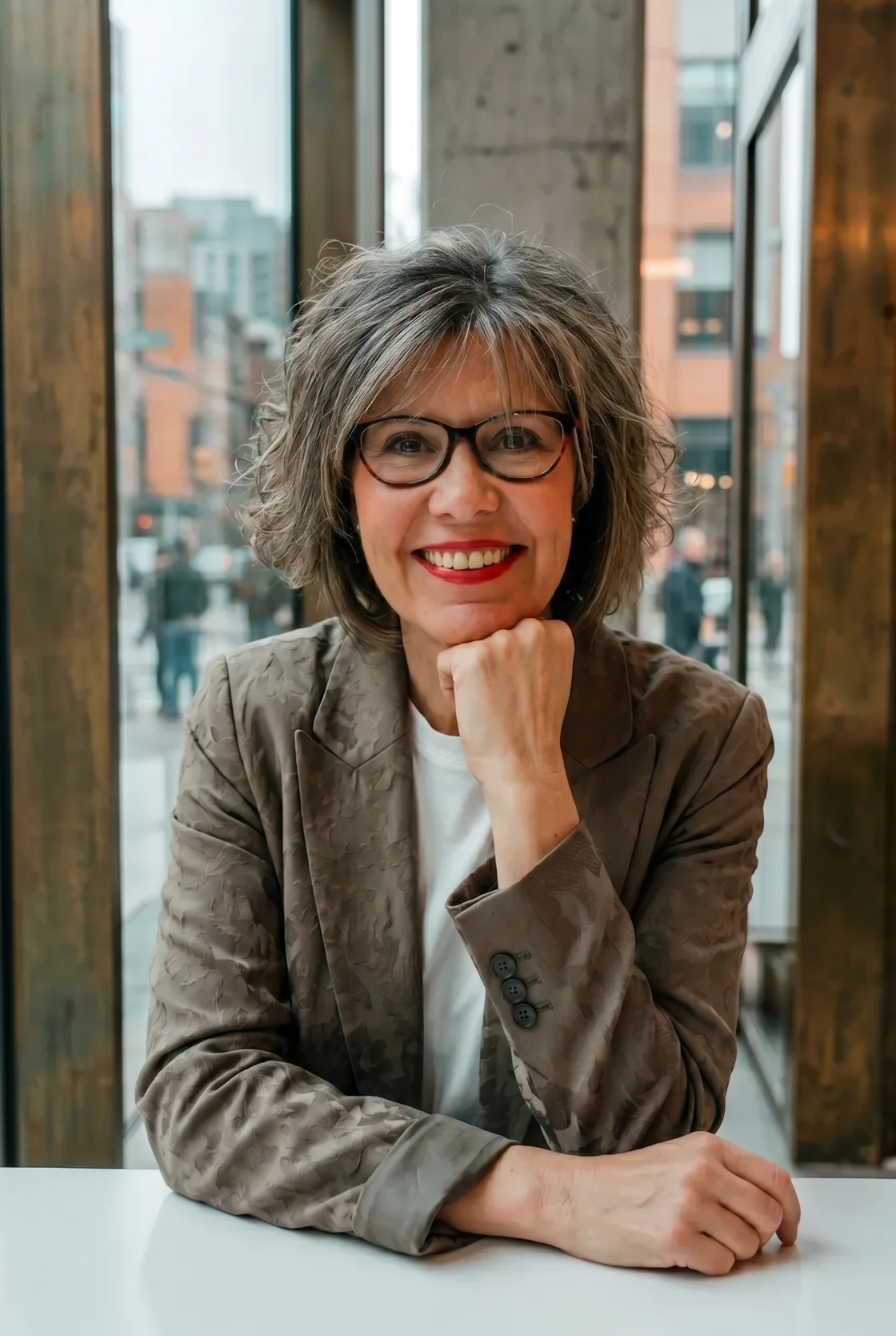 Olga Acebo Adrio en su estudio de trabajo en Madrid