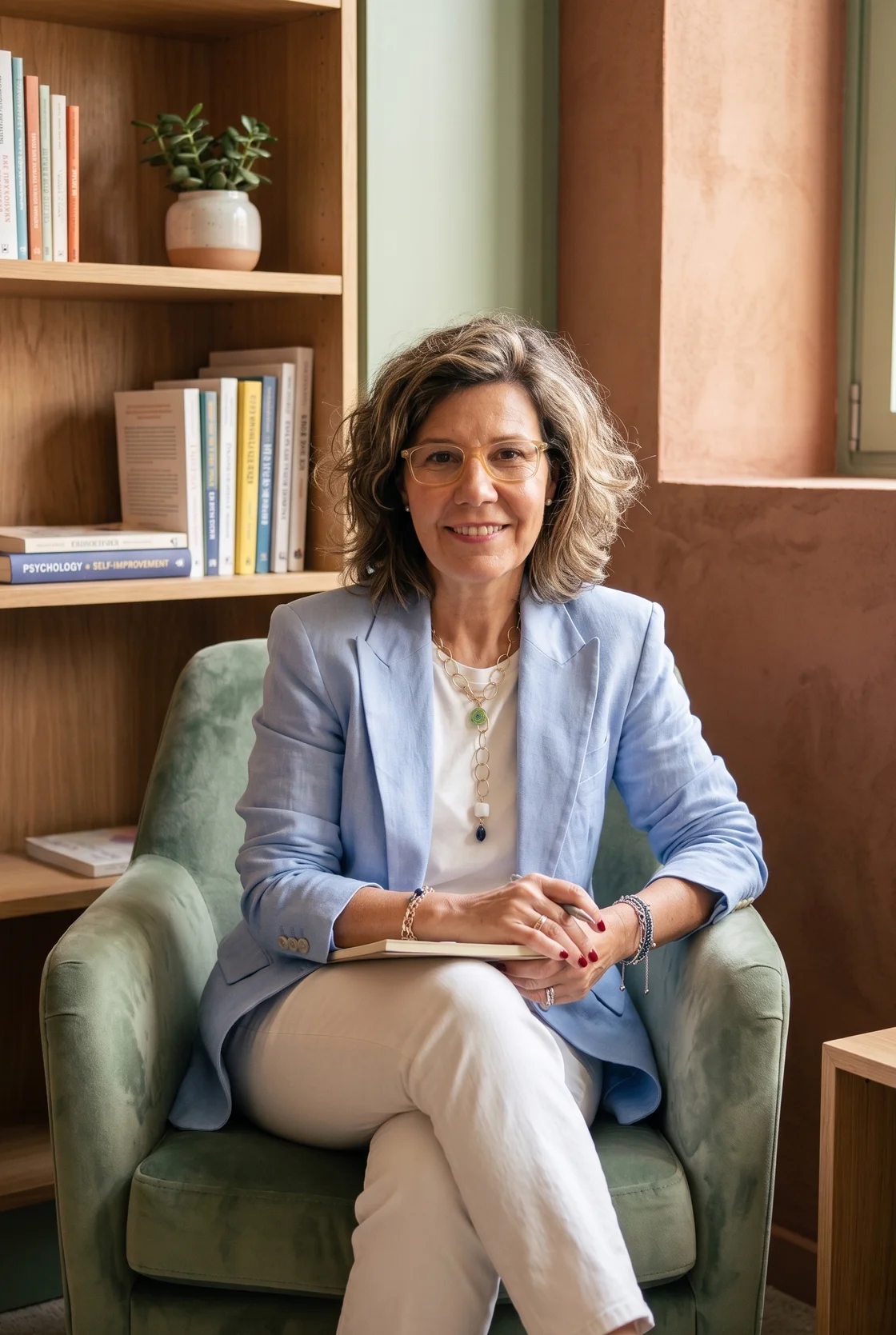 Olga Acebo Adrio conversando durante una sesión de coaching ejecutivo
